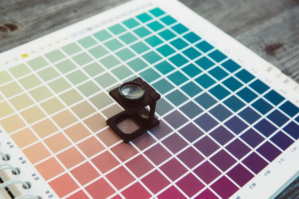 Escala de cores de impressão com conta-fios